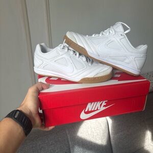 Nike White and Tan Sneakers